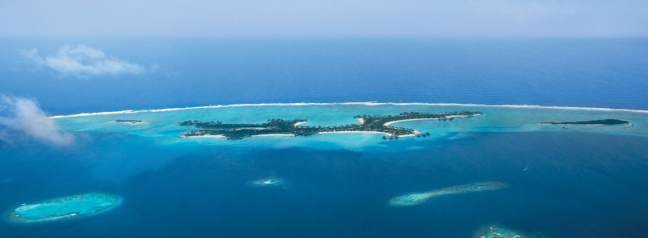 Malediven Reethi Rah Aerial View
